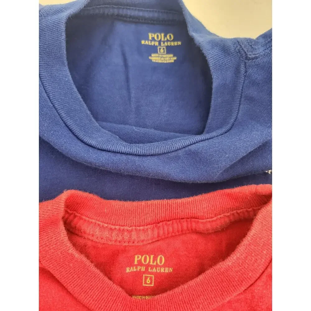 6 Polo Ralph Lauren pair of cotton tees